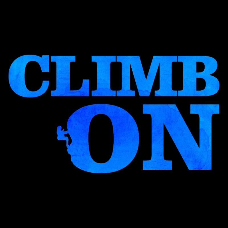 Climb On Graphic Climbing Boulder Rock Climber Mou