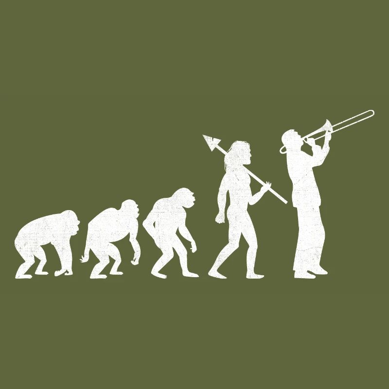 Tromboniste Trombone Player Evolution Marching Band