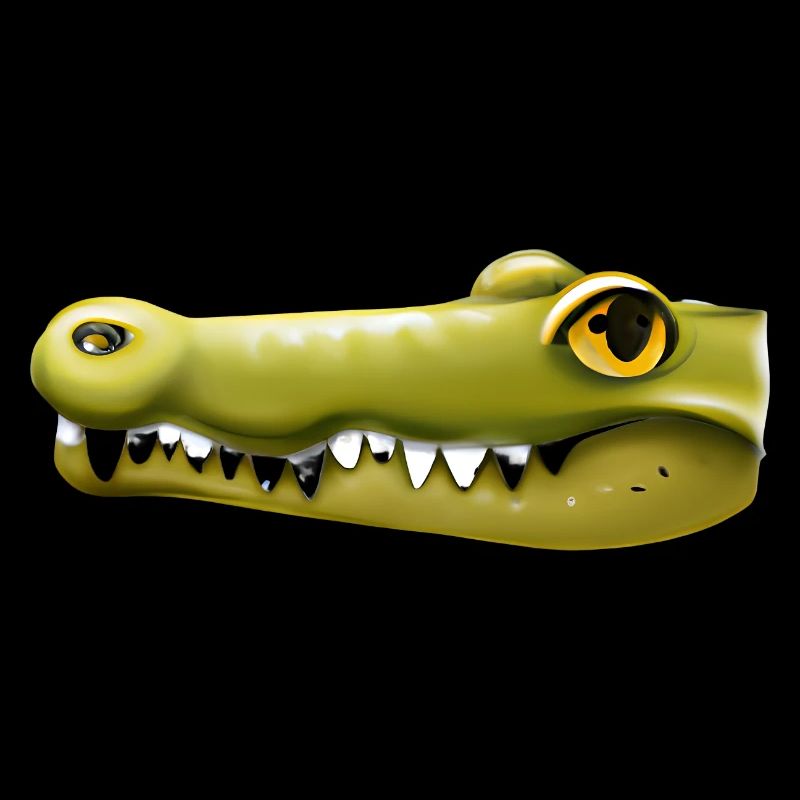 Beautifully drawn crocodile head