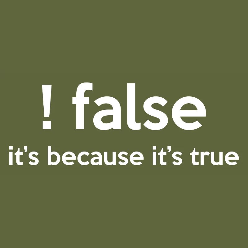 False It's Funny Because It's True Programmer Comp