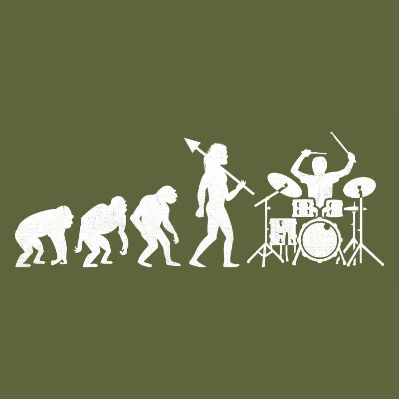 Drummer Evolution Drum Music Lover Drumming Drumme