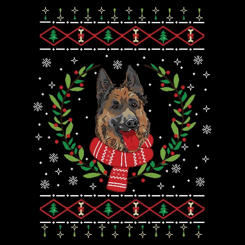German Shepherd Christmas Sweater Gift