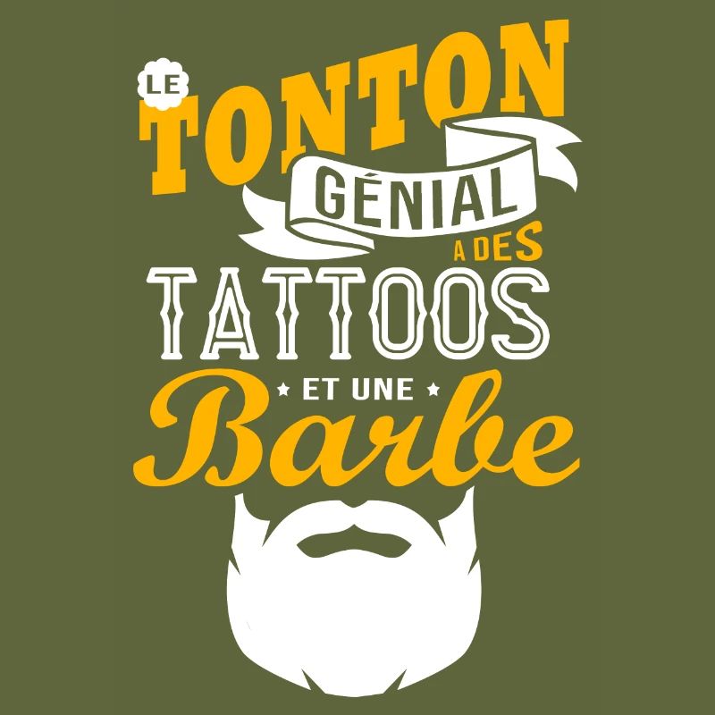 the awesome uncle has tattoos and a gift beard