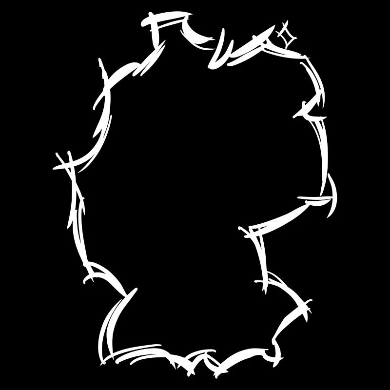 Map of Germany, hand-drawn, vector graphics