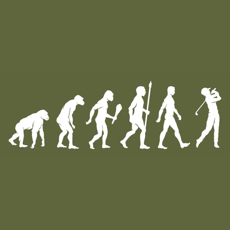 Lustige Golf Evolution Golfspieler Geschenkidee