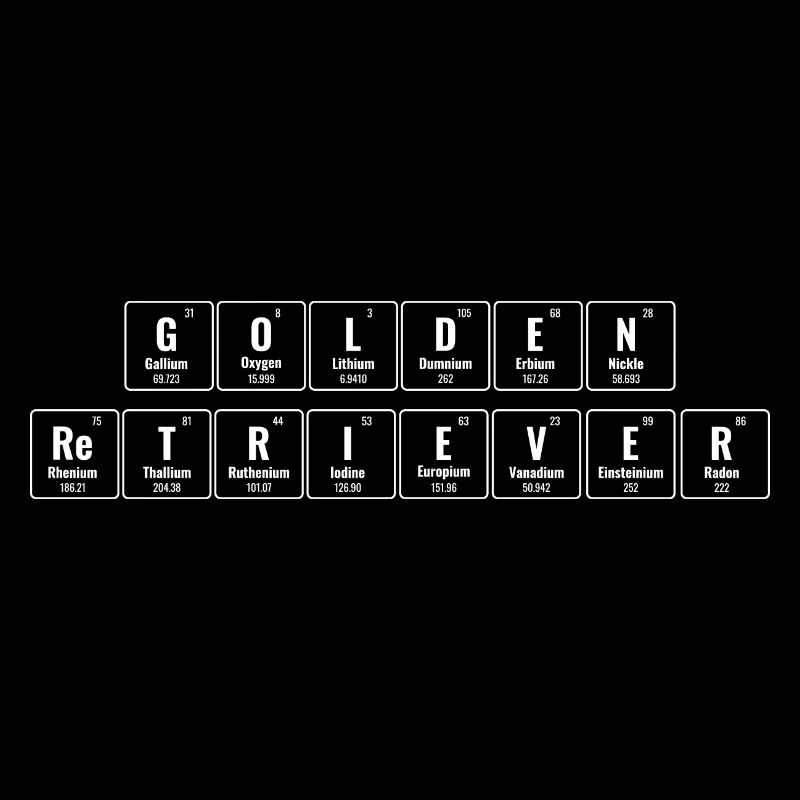 Golden Retriever Periodisches System der Elemente GR D