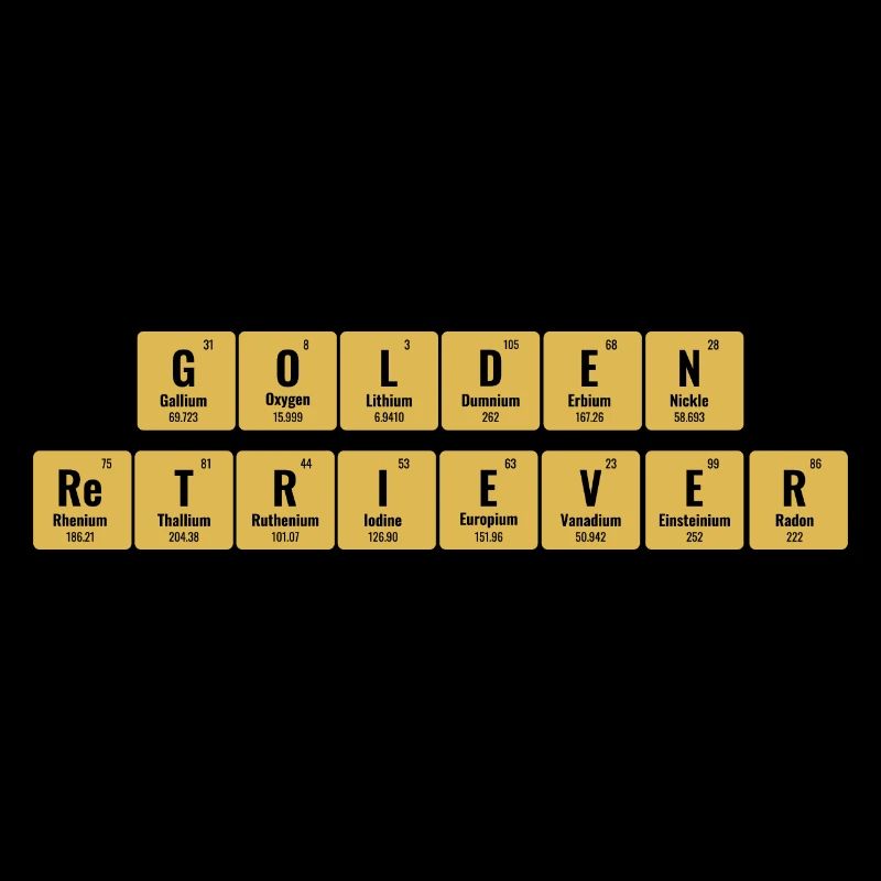 Golden Retriever Periodisches System der Elemente GR D