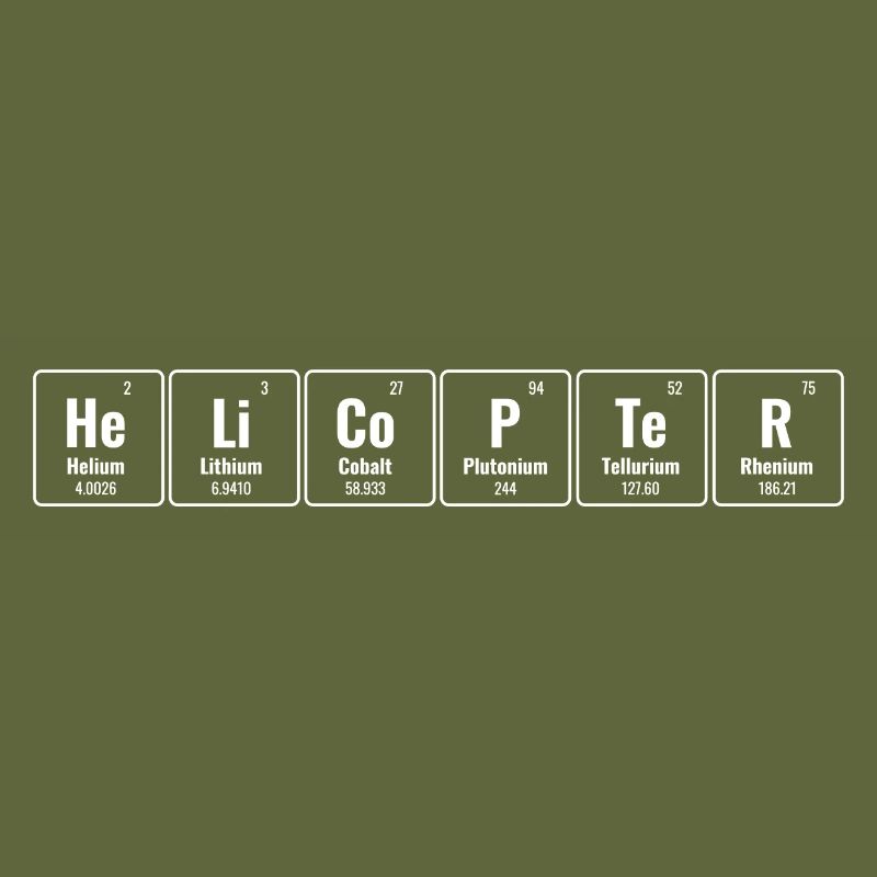 Periodisches System der Elemente Hubschrauberpilot Chop
