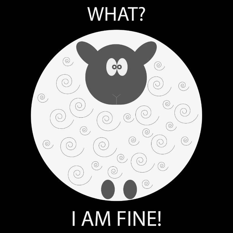 FUNNY SHEEP ILLUSTRATION