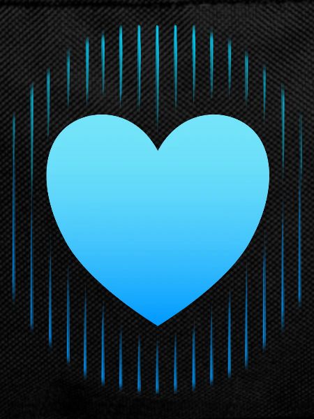 blue heart blue lines