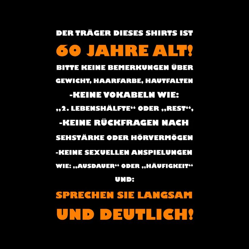 Geschenk zum 60. Geburtstag: Träger 60