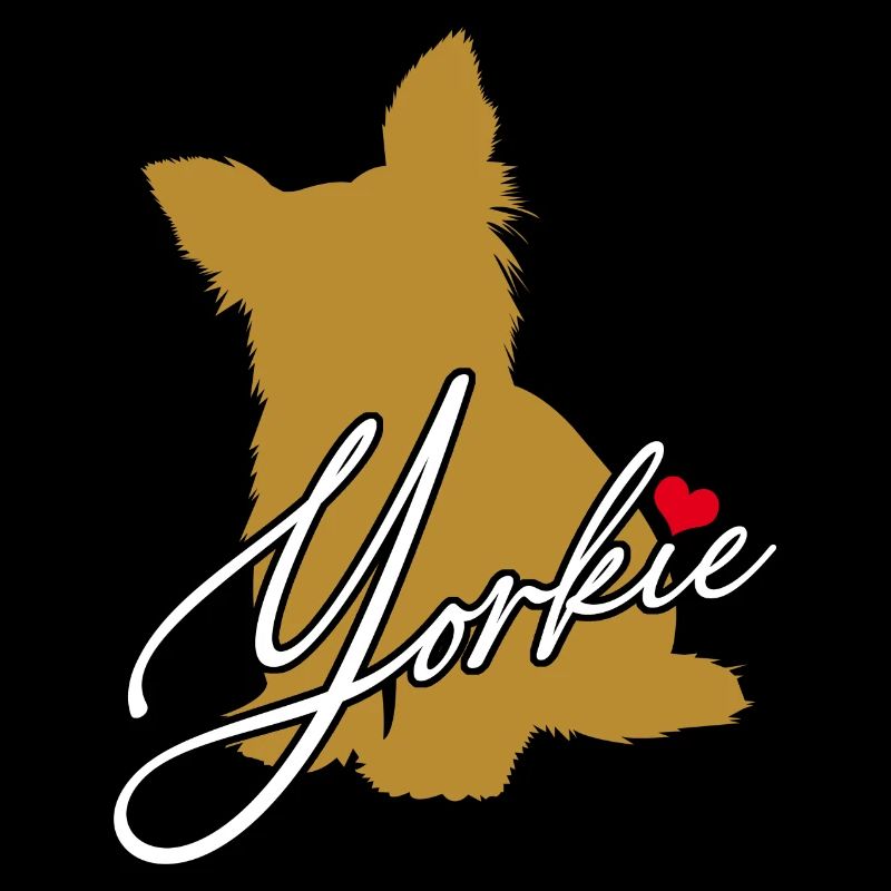 Yorkie Silhouette Yorkshire Terrier mit Herz