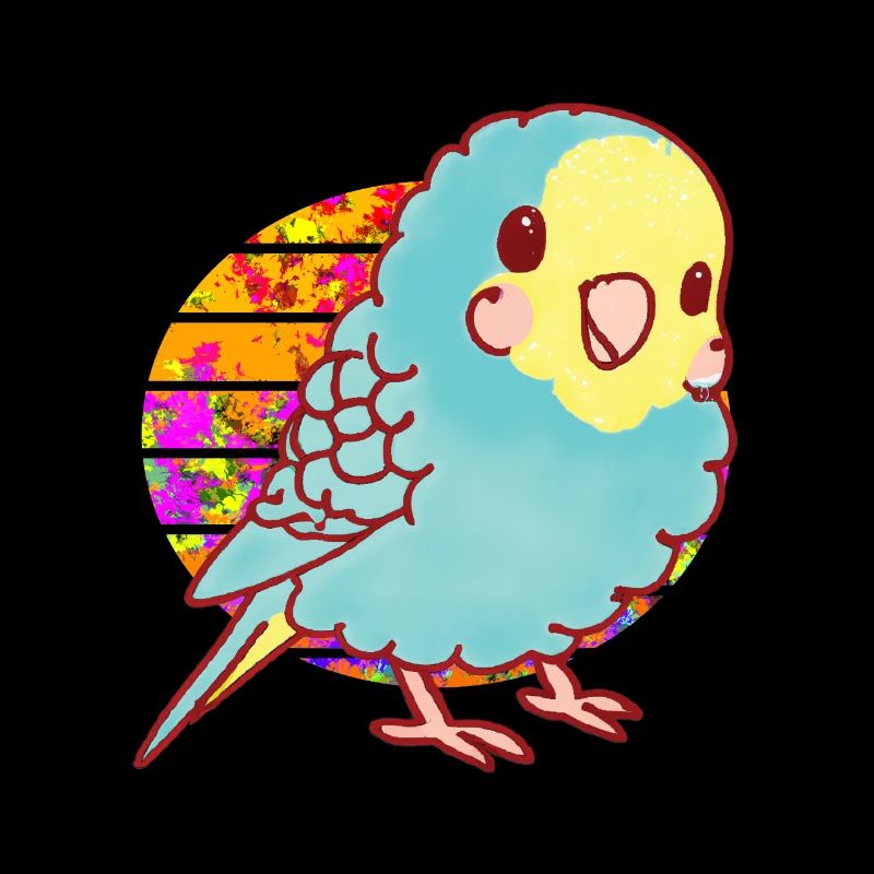 Kawaii budgerigar