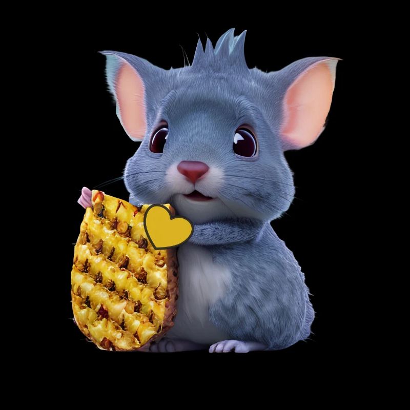 Chinchilla loves pineapple