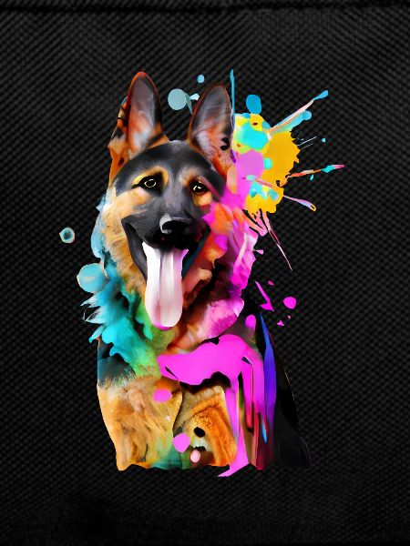 Farbkleckse Schäferhund