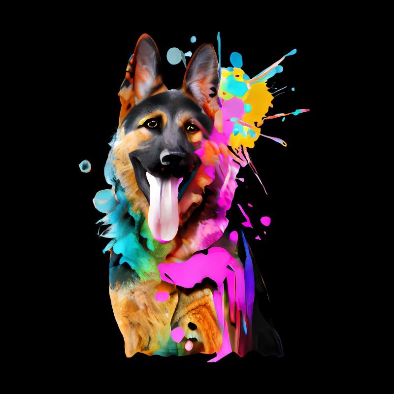 Splashes of colour German Shepherd