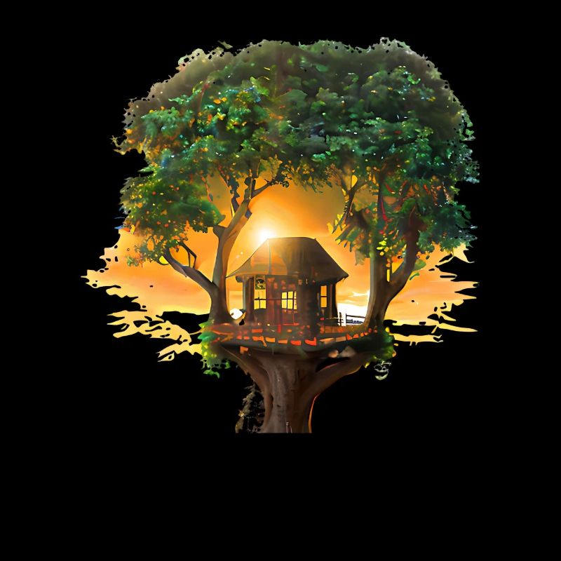 Sunset in the tree house