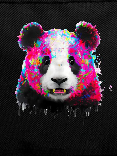 Farbexplosion Panda Bär
