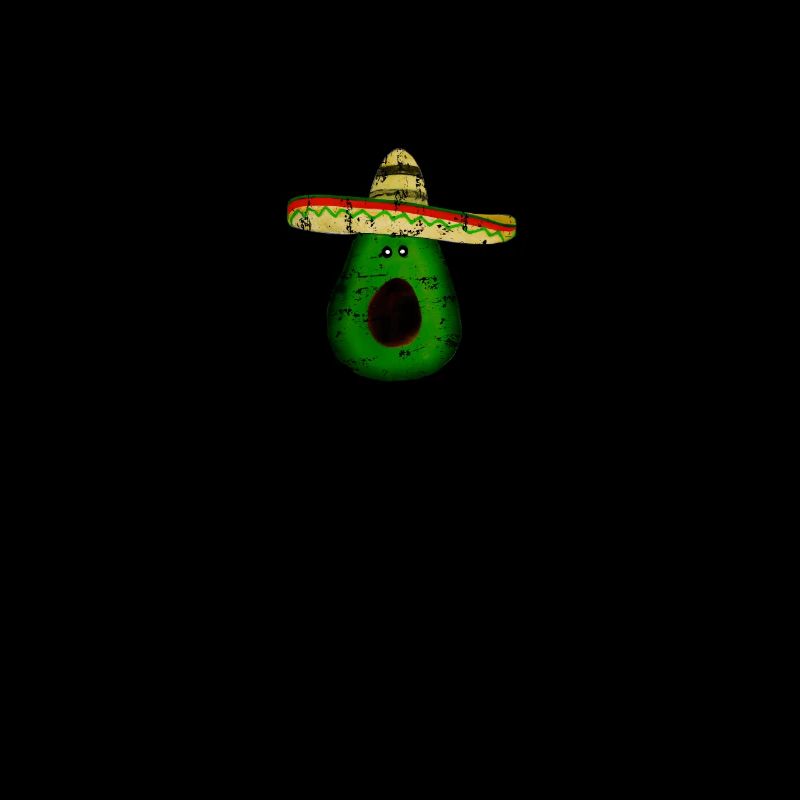 Mexican avocado with sombrero