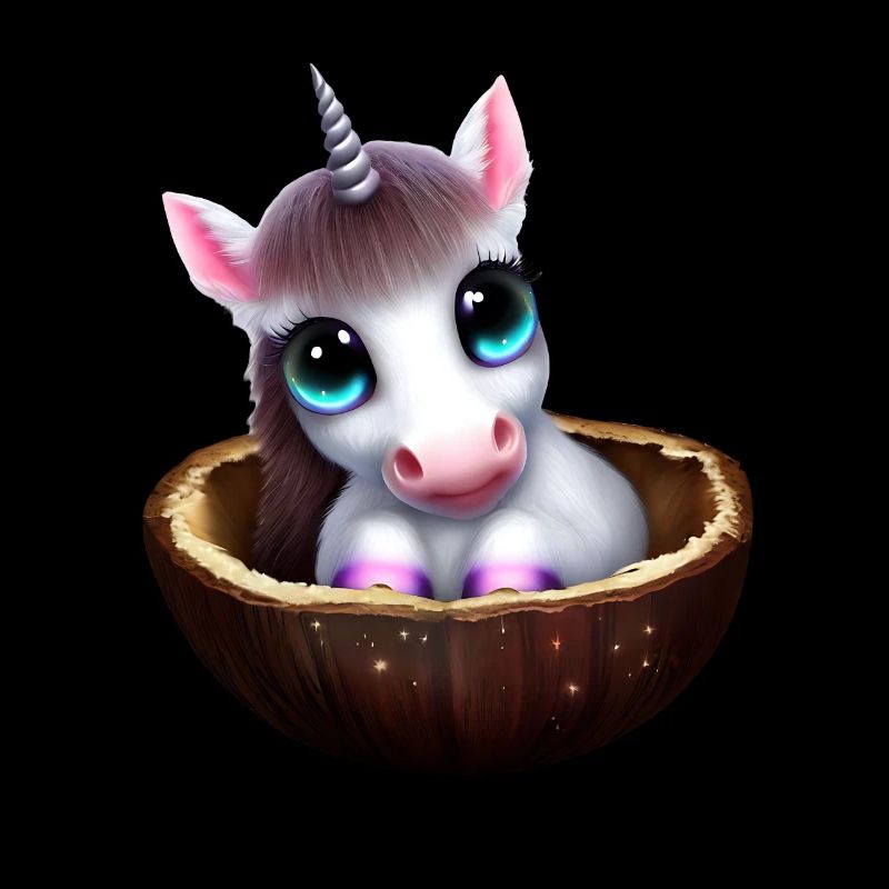 Unicorn in a coconut shell
