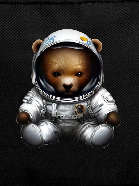 Bear in astronaut costume