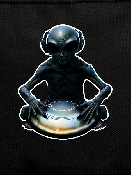 Alien Handpan Spieler