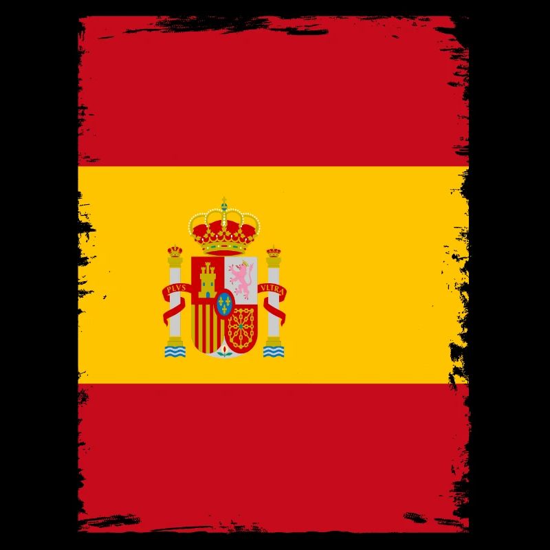 Drapeau d'Espagne Drapeau espagnol vintage Look usé