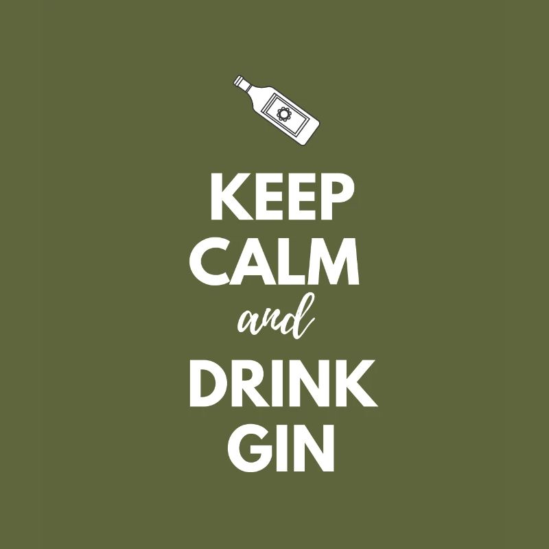 Keep Calm Drink GIN Zitrone Gurke Schnaps Drink