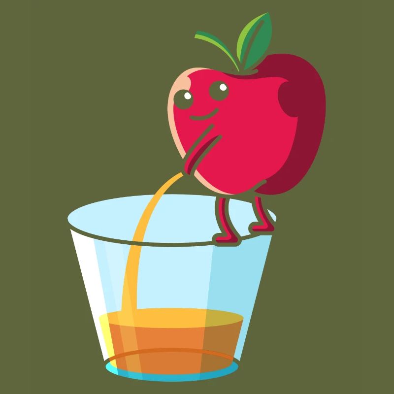 Peeing apple, fruit fruit apple juice