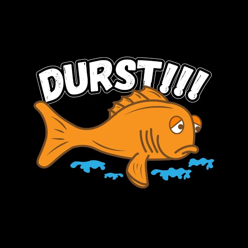 Thirsty Sad Fish Funny Saying