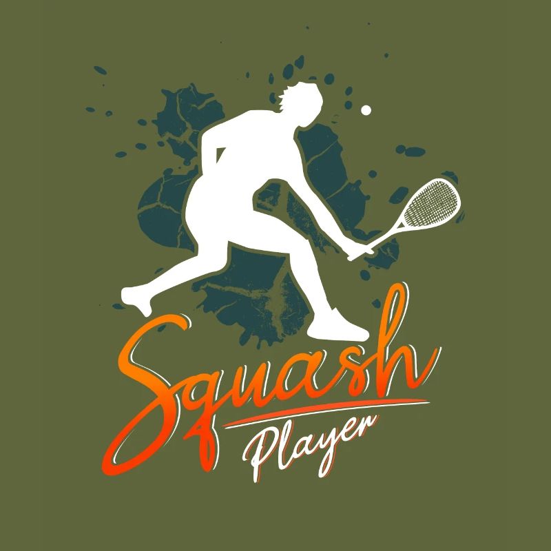 Funny squash squash player