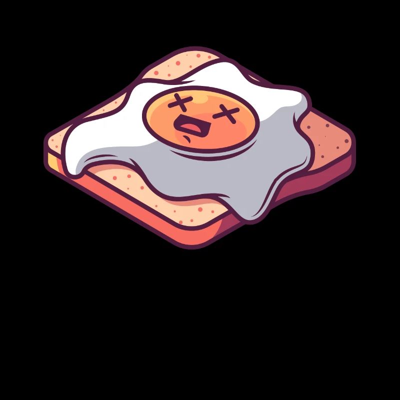 Dead fried egg on toast