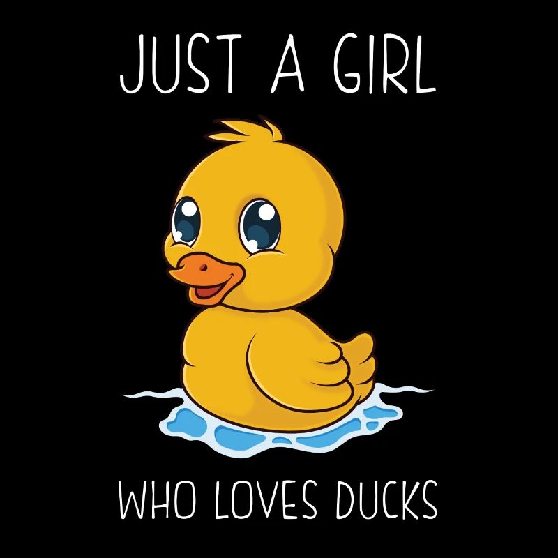 Conception drôle juste une fille qui aime des canards