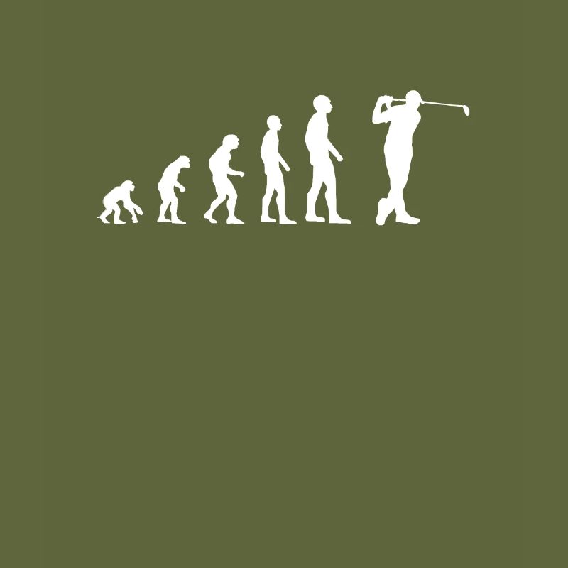 Golf Evolution of Man Golfer