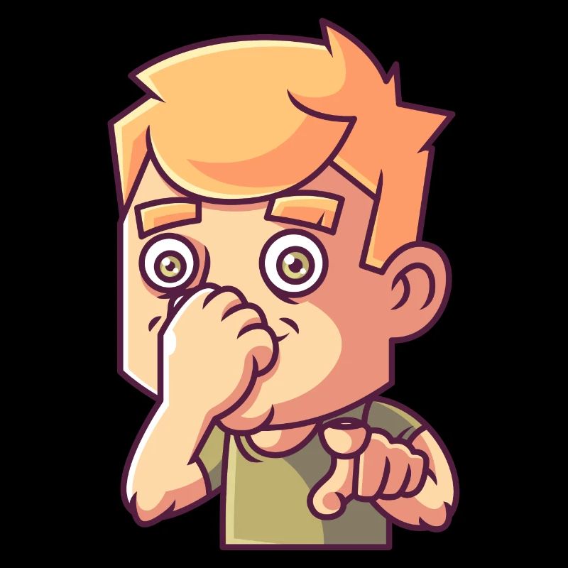 Provocative boy, smelly provocation