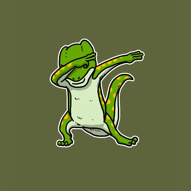 Funny Dabbing Gecko Dab Dance Reptile Lover Gift