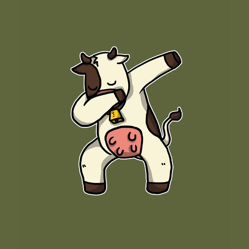 Cadeau de vache de dabbing drôle