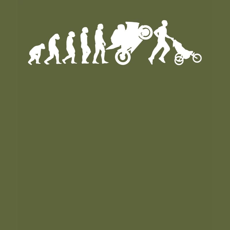 Motorradfahrer Evolution Papa Motorrad Jogger