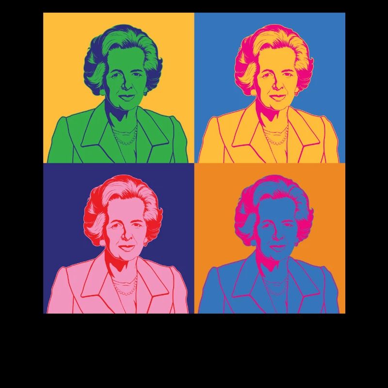 Portrait d’image Pop Art Margaret Thatcher graphique