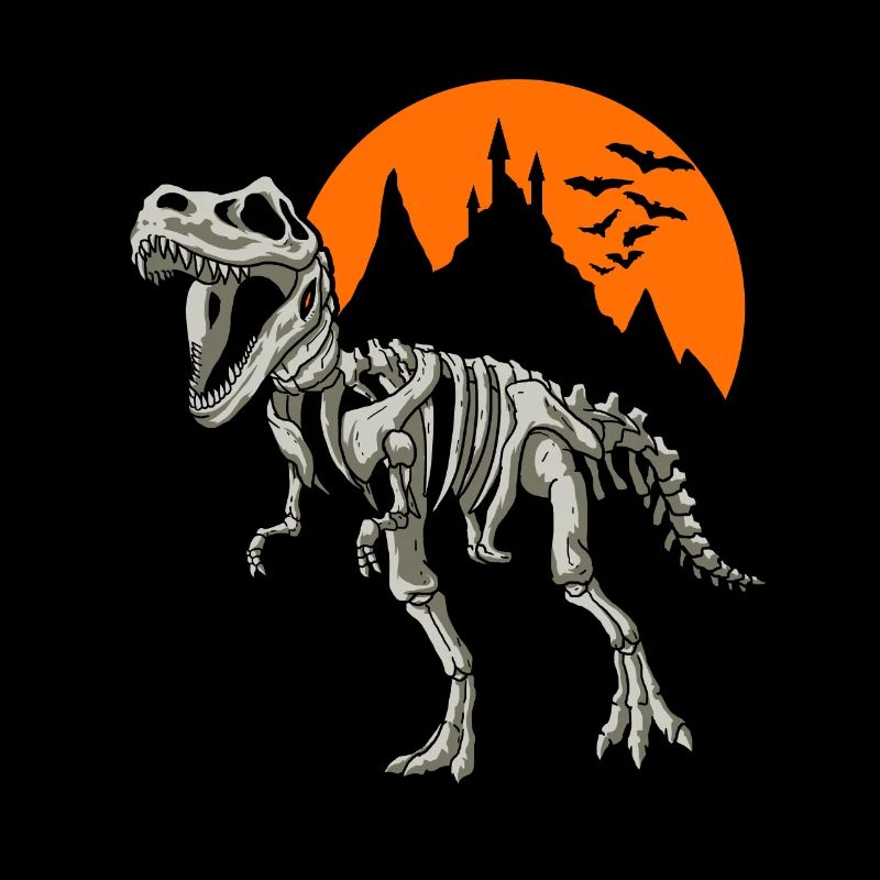 Halloween Dino Trex Skeleton Gift Idea