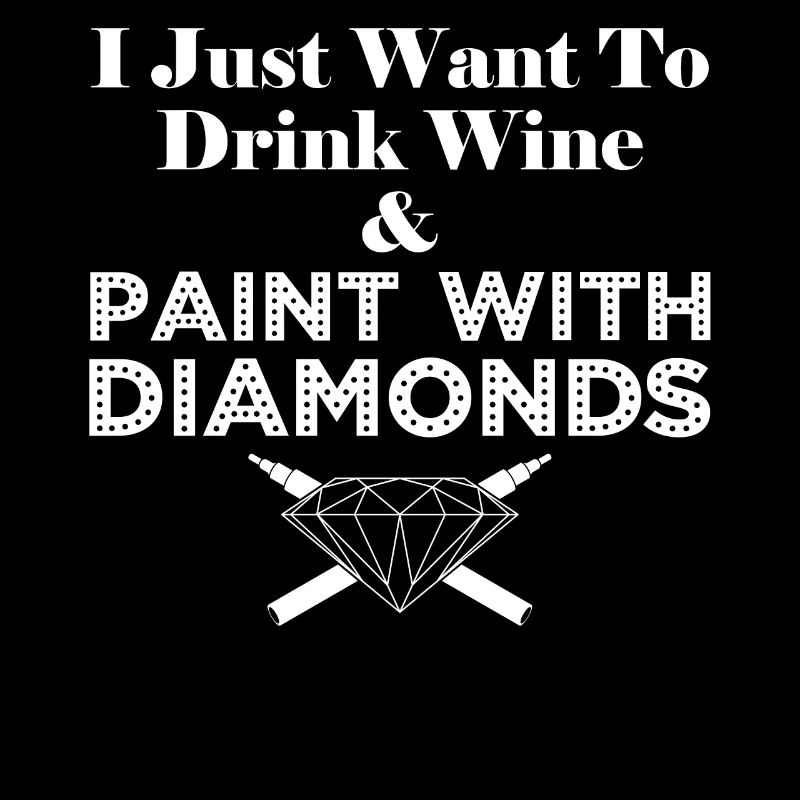 Diamond Painting And Wine Drinking Crafting