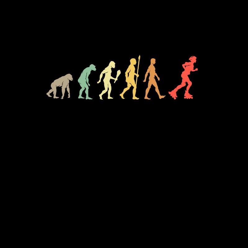Vintage Inline Skating Evolution Skater Geschenk