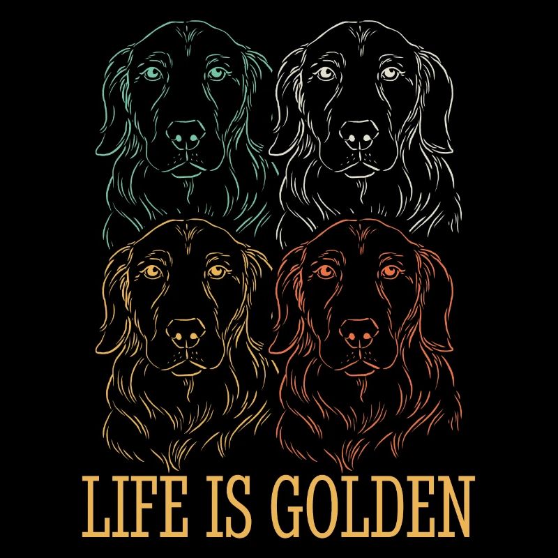 Life is Golden Retriever Retro