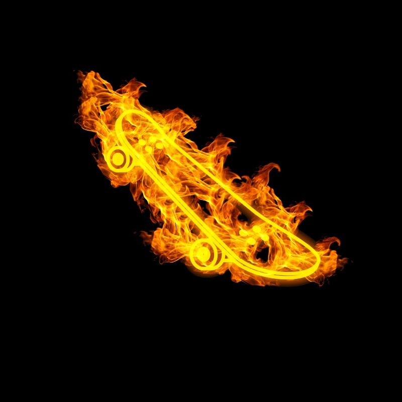 Fire Skating Skateboard SKater