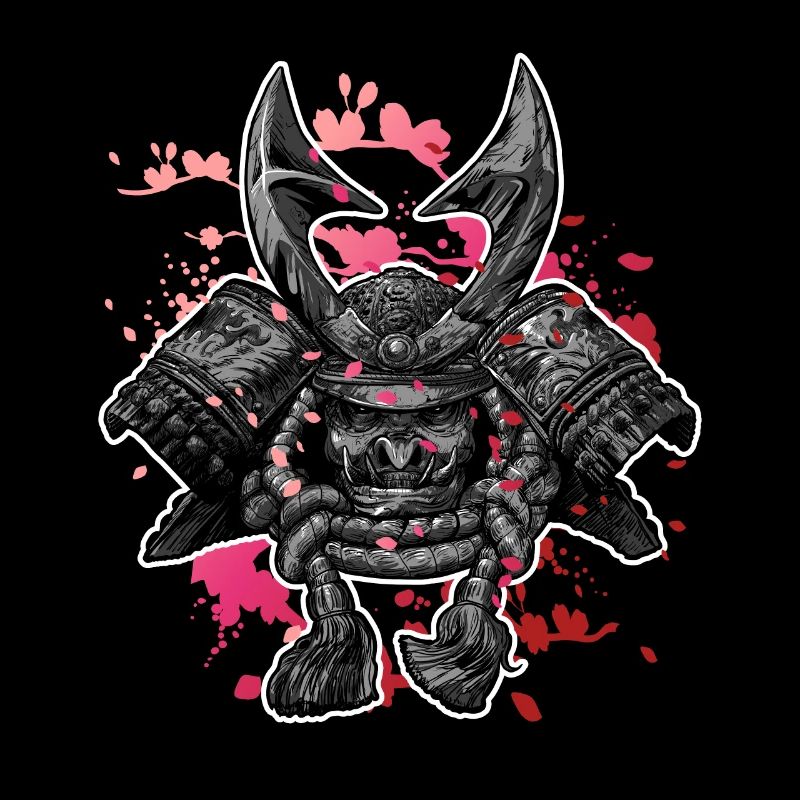 Oni Knight Japanische Samurai Krieger Kirschblüten