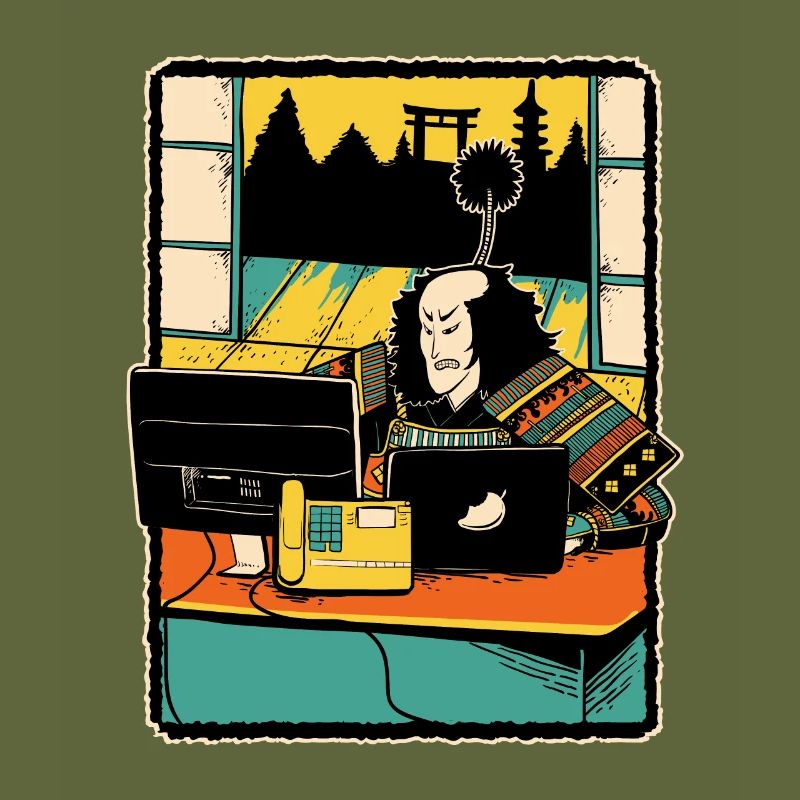 Samurai Computer Nerd Programmer Programming