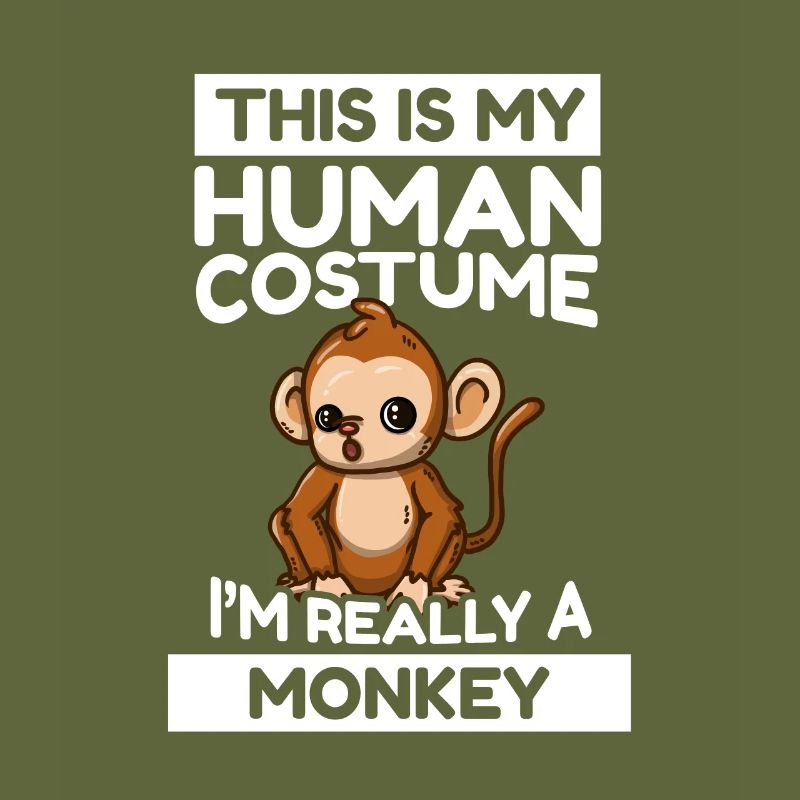 This Is My Human Costume I'm Really A Monkey