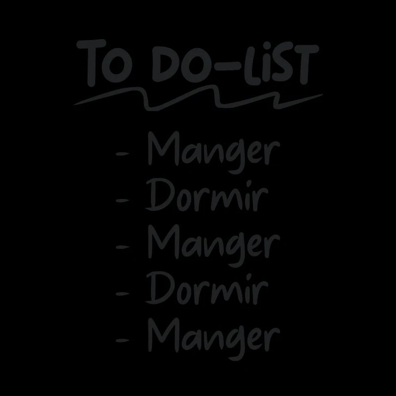 to do list manger dormir