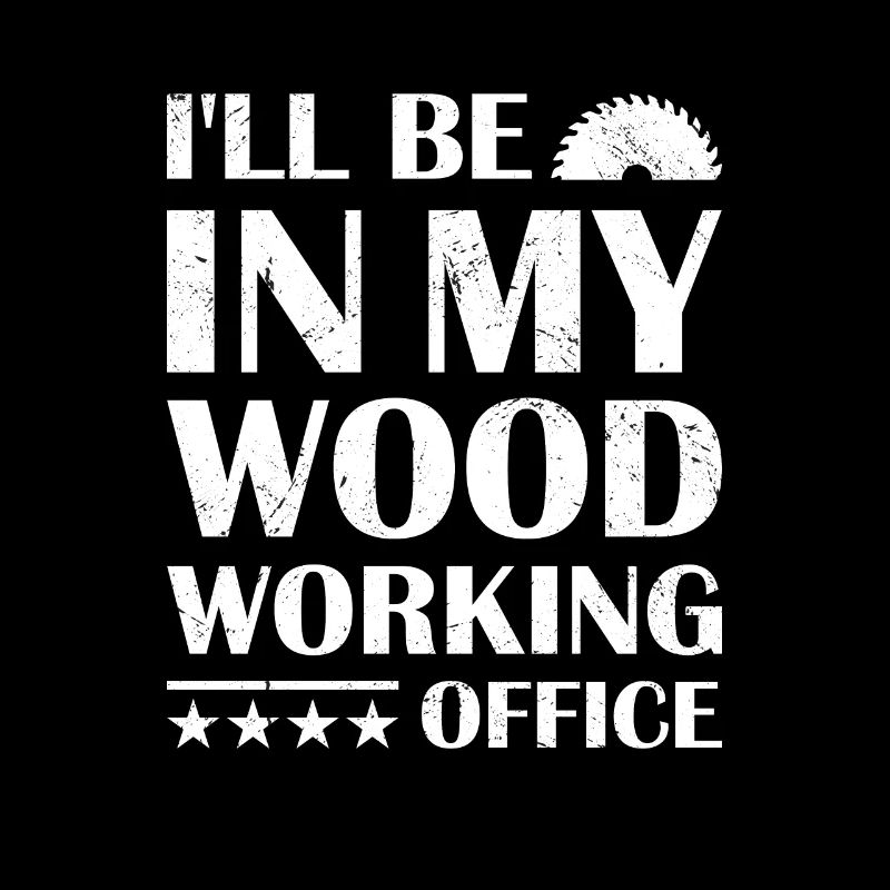 Je serai dans mon bureau de travail du bois Travail du bois