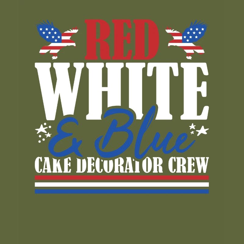 Veteran US Flag Red White & Blue Cake Decorator
